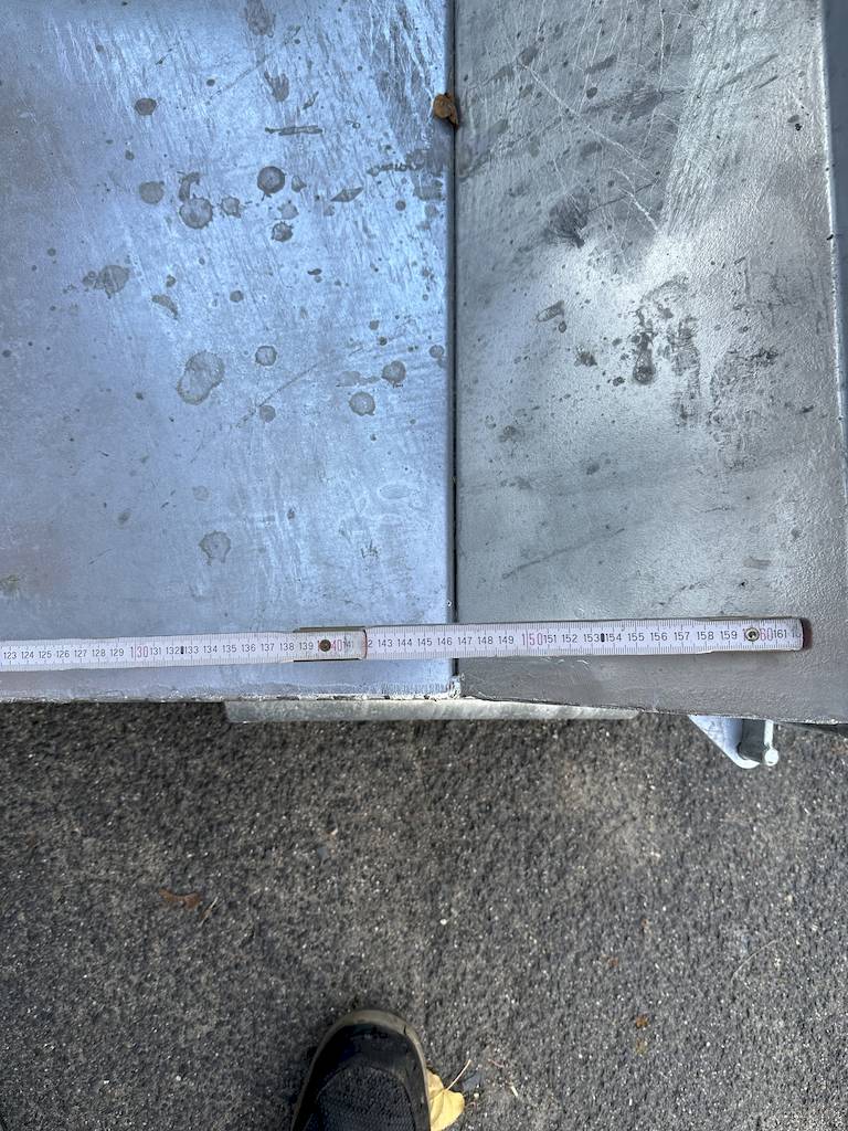 VEZEKO Abrollmulde 105cm Stahlblech feuerverzinkt