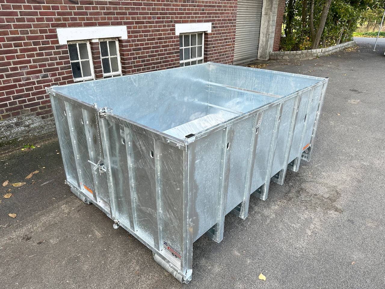 VEZEKO Abrollmulde 105cm Stahlblech feuerverzinkt