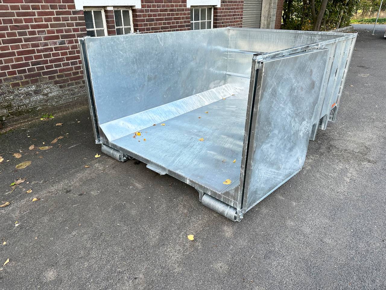 VEZEKO Abrollmulde 105cm Stahlblech feuerverzinkt