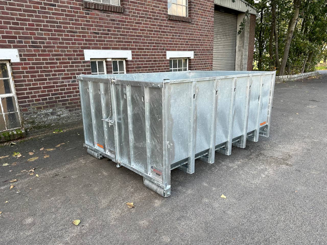 VEZEKO Abrollmulde 105cm Stahlblech feuerverzinkt