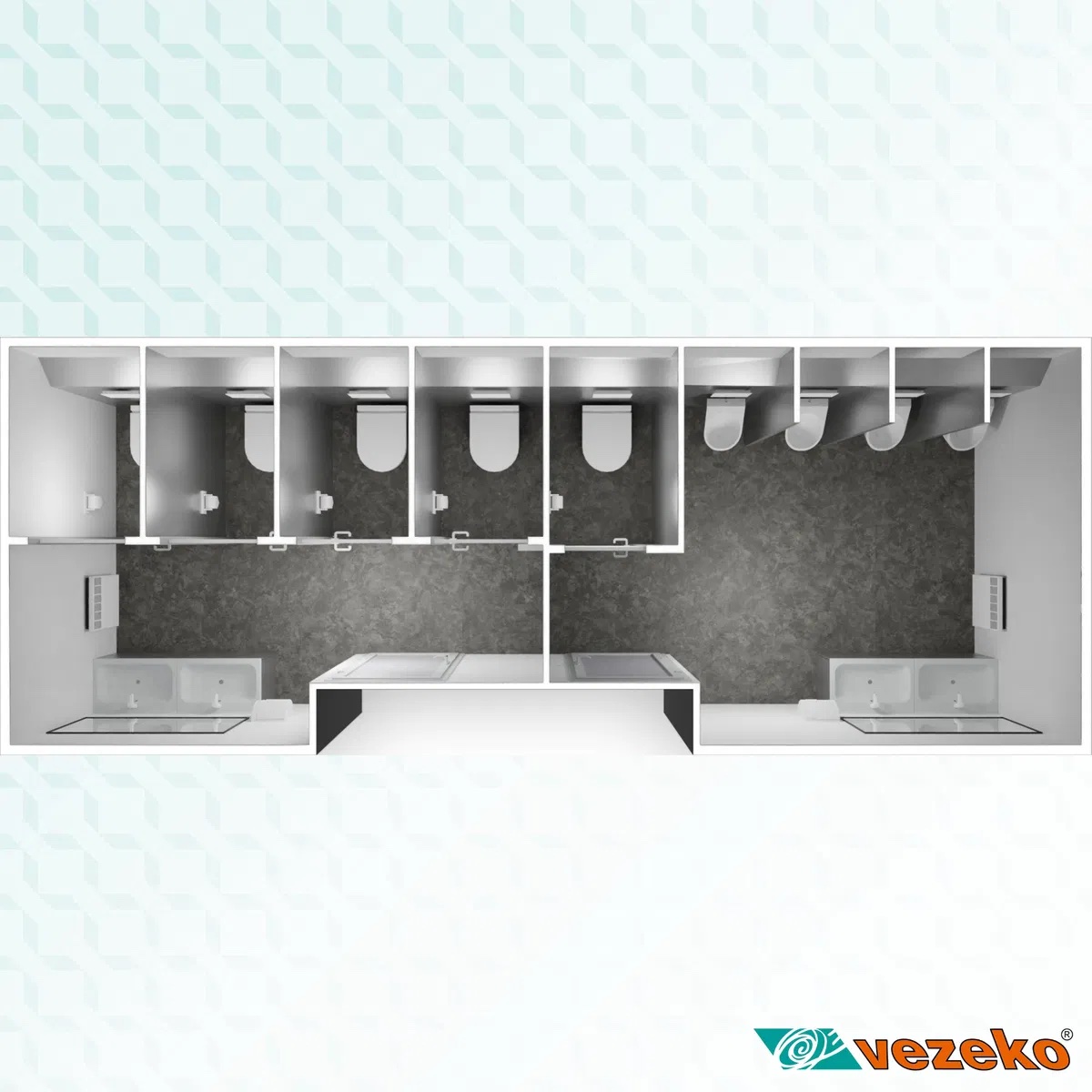 VEZEKO WC F 27.65 414 | TOILETTENANHÄNGER | SILBER