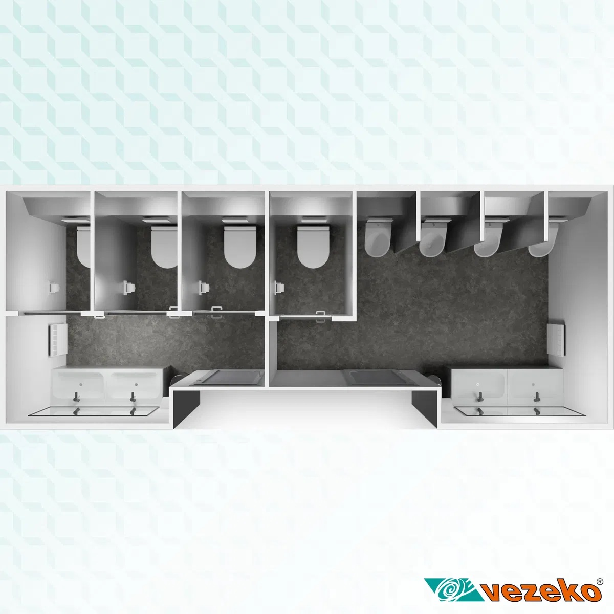 VEZEKO WC E 27.56 314 | TOILETTENANHÄNGER | SILBER
